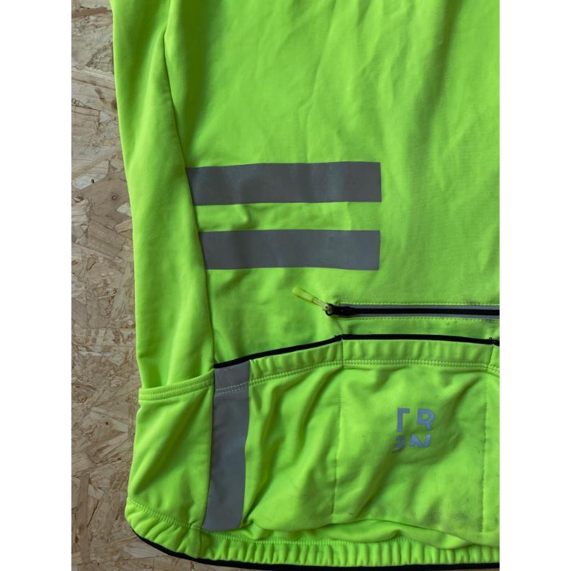 Entre Particuliers - Veste cycliste à manches longues - mi-saison 500 fluo