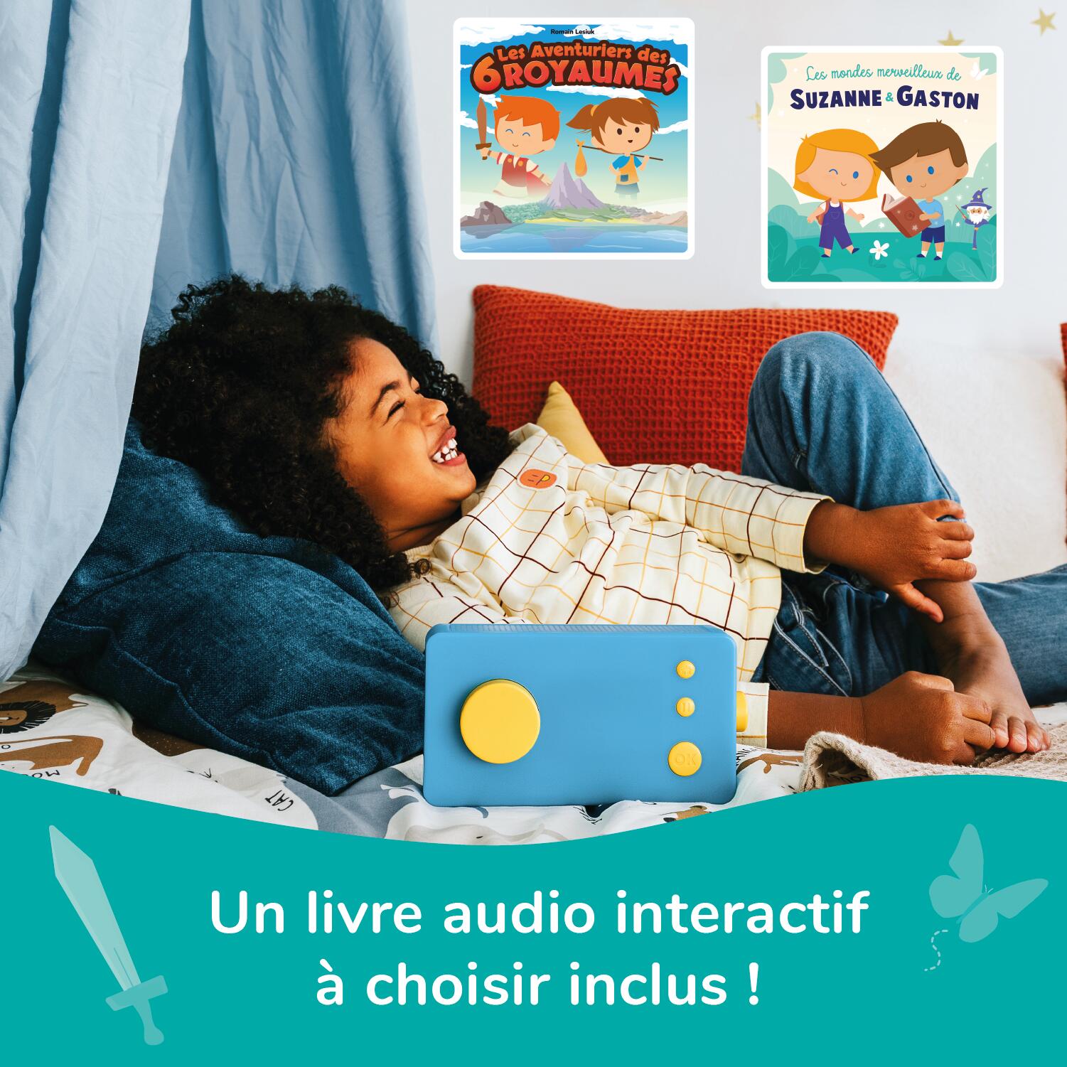 Lunii - Ma Fabrique à Histoires Bleue - Conteuse pour enfants de 3 à 8 ans 4/5