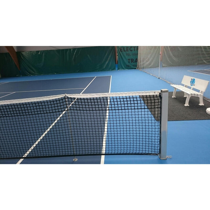 Abnehmbare quadratische Tennispfosten aus Aluminium