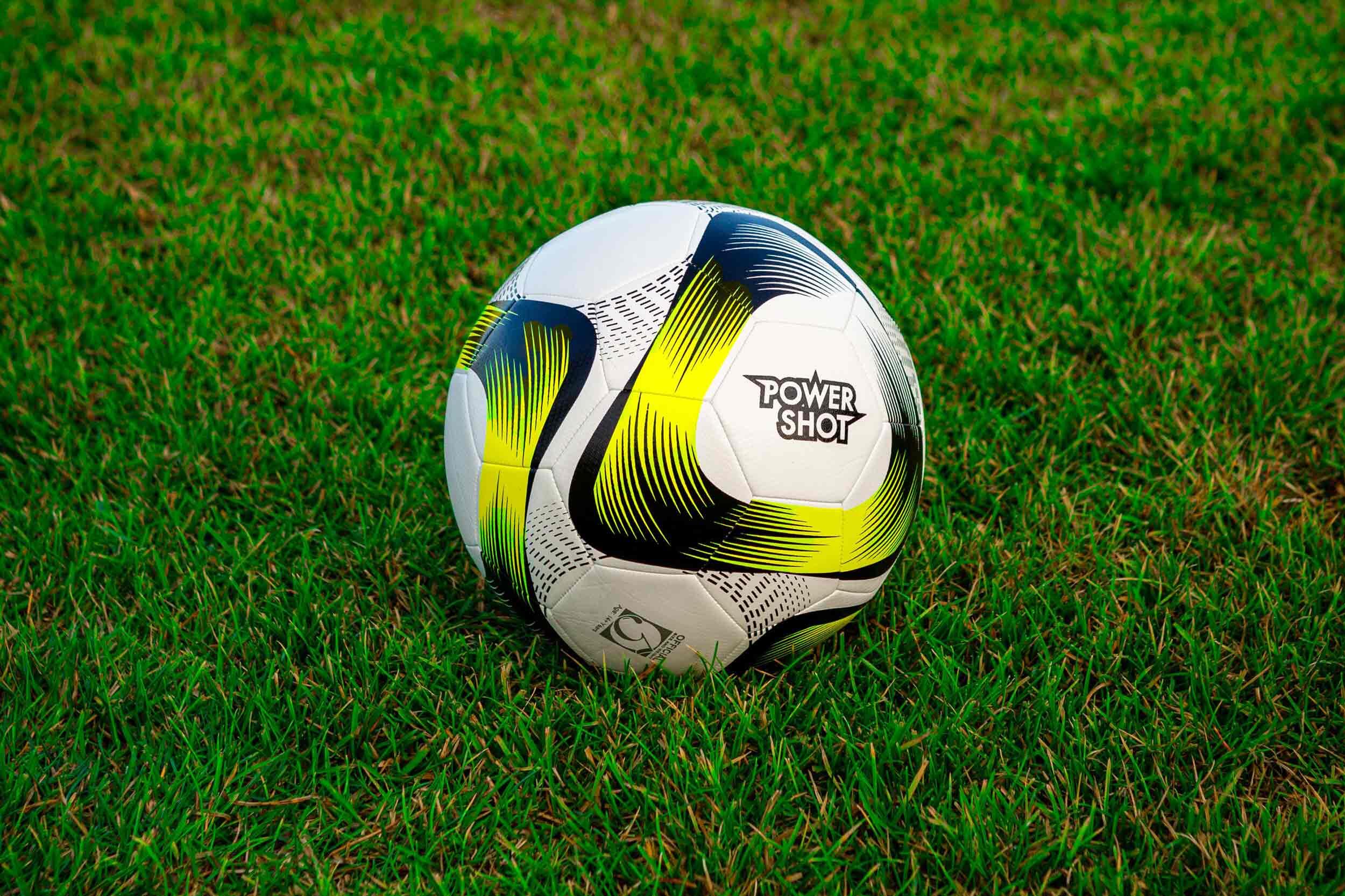 Set van 5 Powershot voetballen maat 5 -  Pomp en opbergtasje 4/5