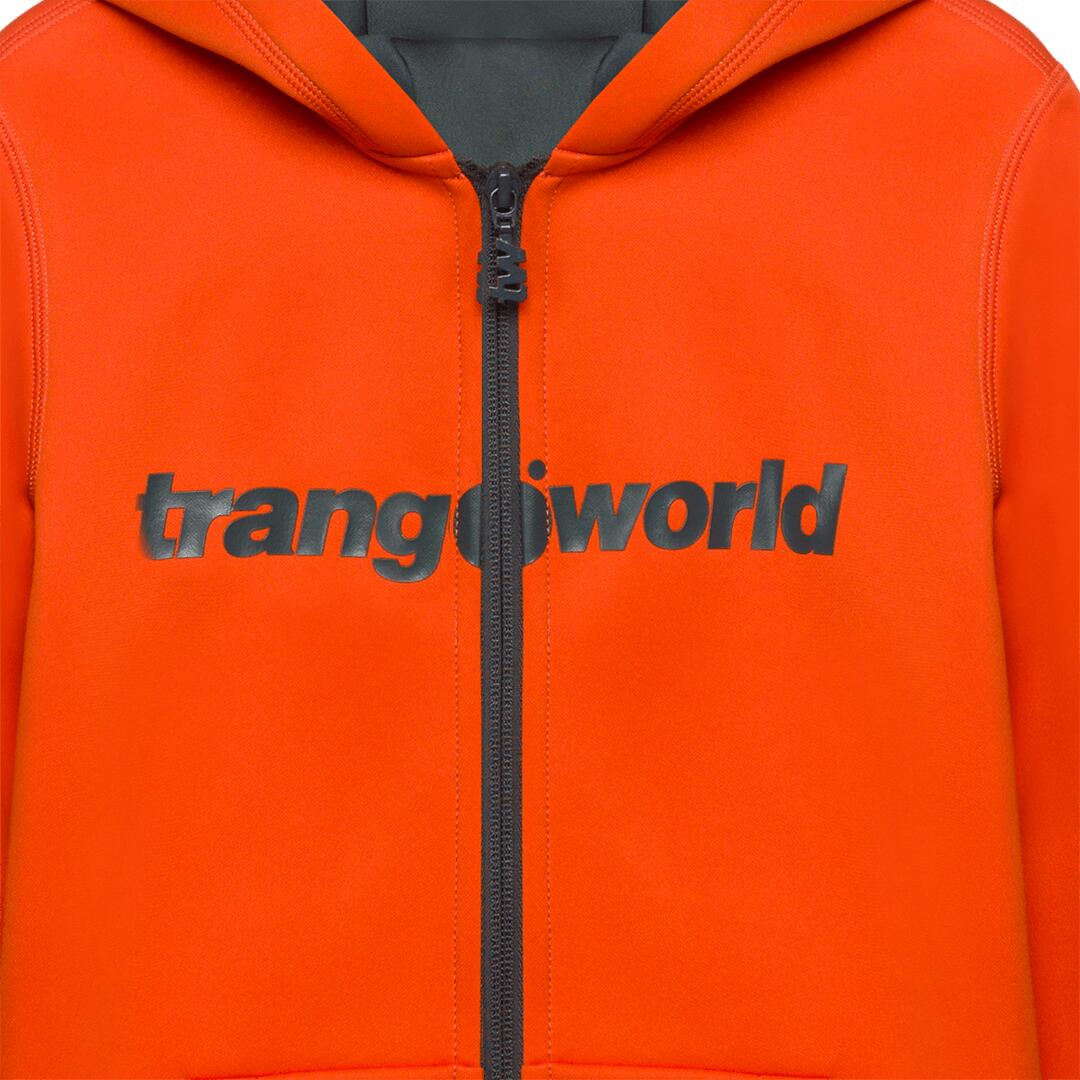 Sudadera con cremallera para niños Trangoworld Oby Naranja/Gris 2/2