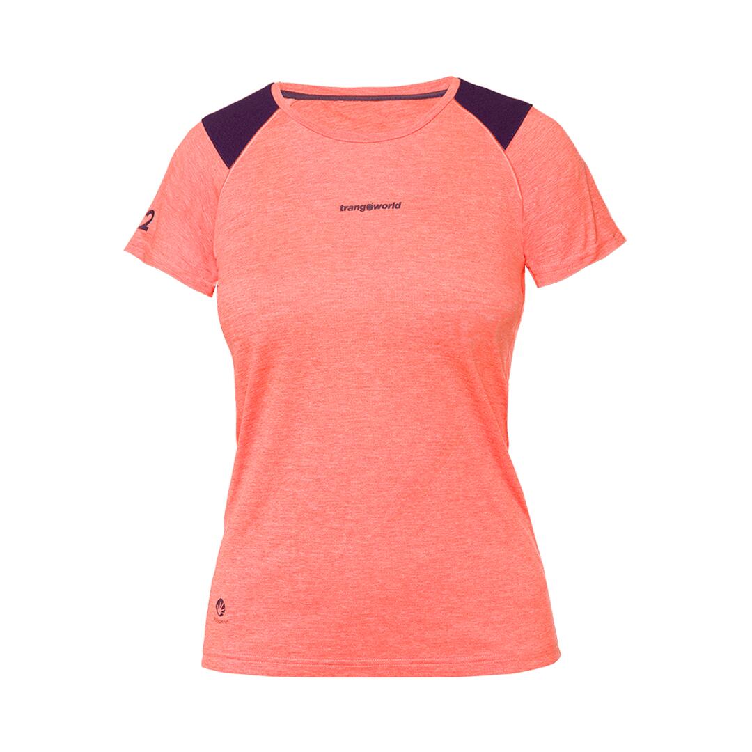 TRANGOWORLD Camiseta para Mujer Trangoworld Trx2 wm pro short Rosa/Morado protección UV+30