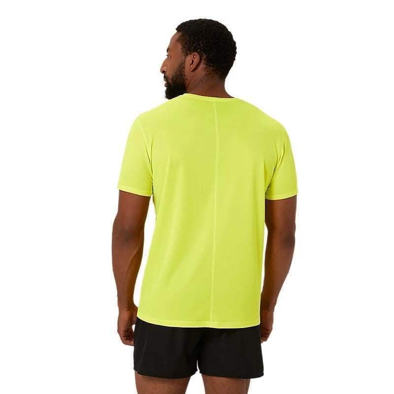T-Shirt Asics Core Fluorescente Amarela Performance preto 2/5
