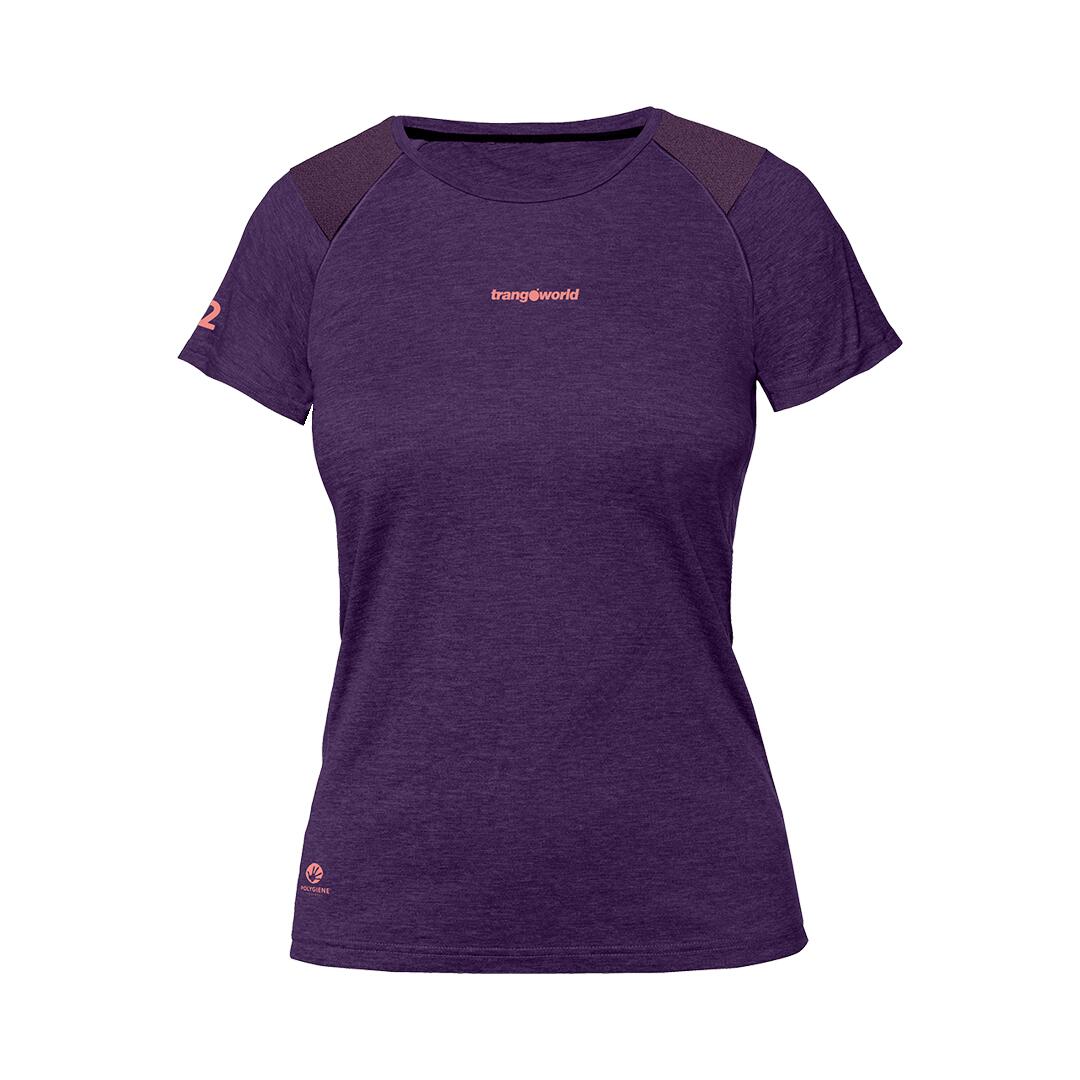 TRANGOWORLD Camiseta para Mujer Trangoworld Trx2 wm pro short Morado protección UV+30