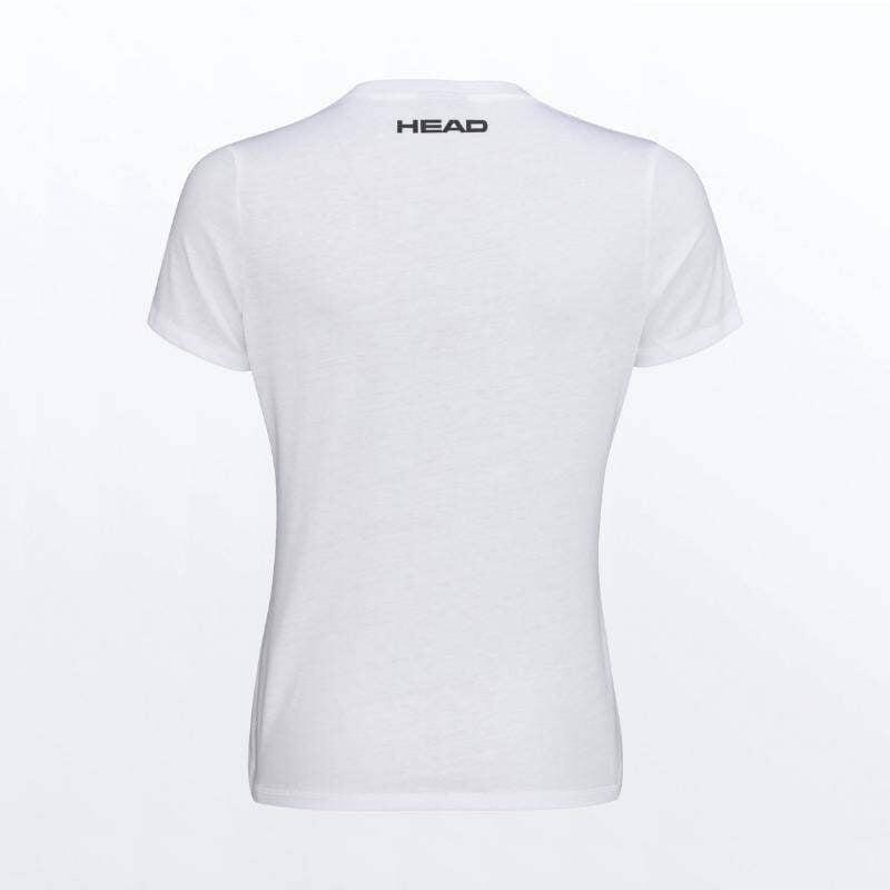Camiseta Algodon Head Padel SPW Blanco Mujer 2/5