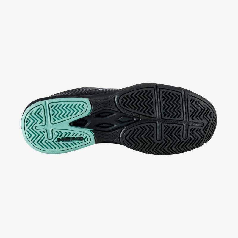 Zapatillas de Tenis Hombre Head Revolt Court Color Negro/Turquesa. Transpirables 5/6