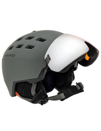 Kask narciarski męski z wbudowaną szybą HEAD RADAR nightgreen 2023