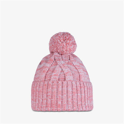257 muts met pompon - lichtroze