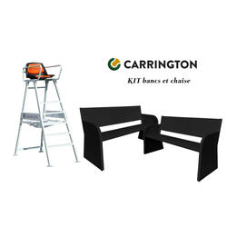 Kit Bancs et Chaise pour court de Tennis - Carrington