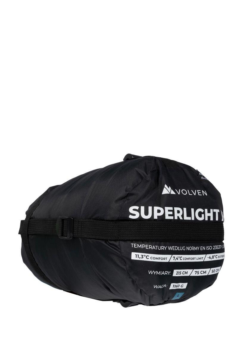 Sacco a pelo campeggio Volven Superlight III 215x75 cm blu sinistro 7/7