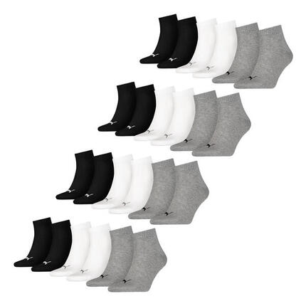 Quarter Socken 12 Paar weich komfortabel Herren Damen Unisex - Soft Cotton