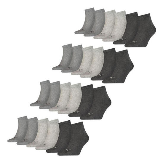 Quarter Socken 12 Paar weich komfortabel Herren Damen Unisex - Soft Cotton