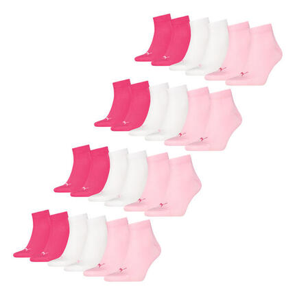 Quarter Socken 12 Paar weich komfortabel Herren Damen Unisex - Soft Cotton