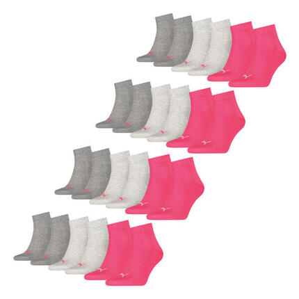 Quarter Socken 12 Paar weich komfortabel Herren Damen Unisex - Soft Cotton