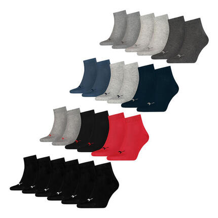 Quarter Socken 12 Paar weich komfortabel Herren Damen Unisex - Soft Cotton