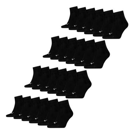 Quarter Socken 12 Paar weich komfortabel Herren Damen Unisex - Soft Cotton