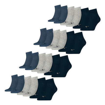 Quarter Socken 12 Paar weich komfortabel Herren Damen Unisex - Soft Cotton