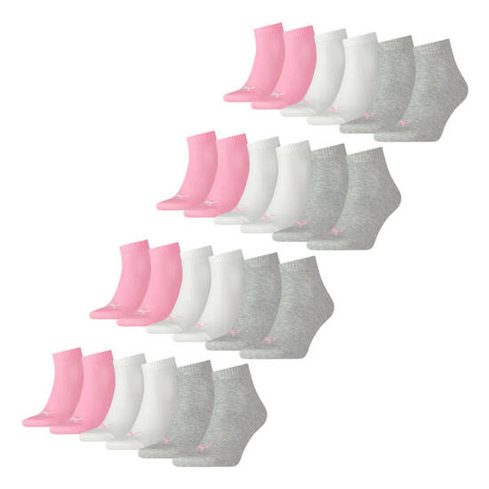 Quarter Socken 12 Paar weich komfortabel Herren Damen Unisex - Soft Cotton
