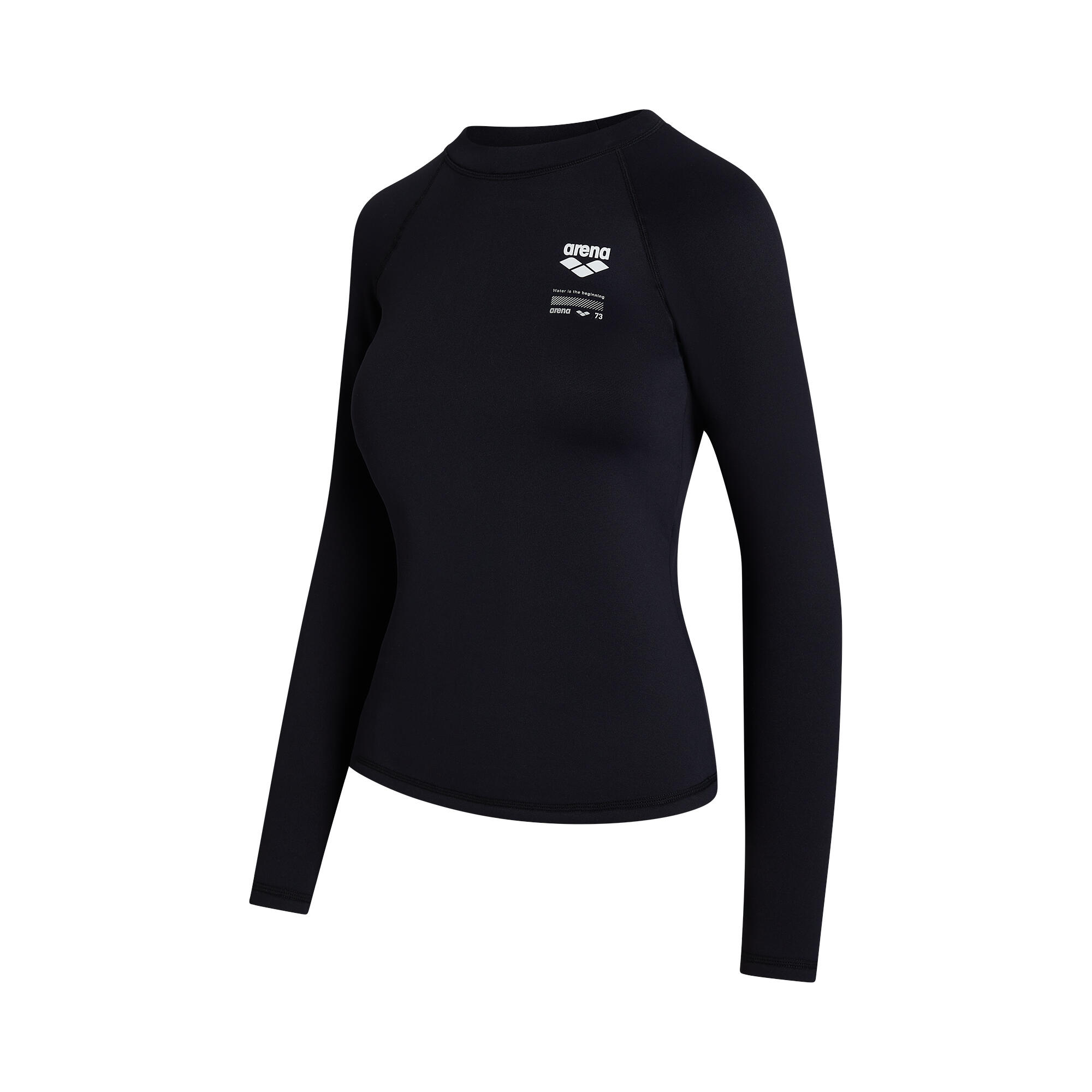 LADIES BASIC LONG SLEEVES ULTRA THICK THERMAL TOP BLACK