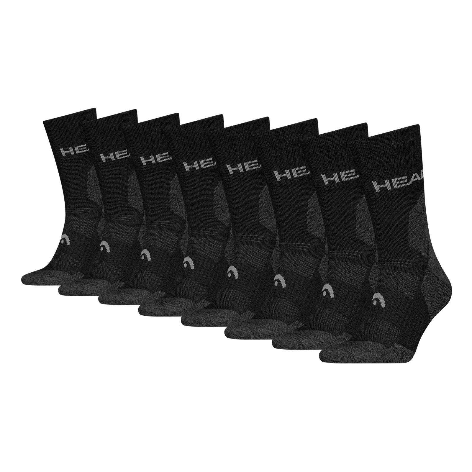 HEAD Wandersocken Outdoorsocken 4 Paar Damen Herren - Hiking All Climates Crew Socks