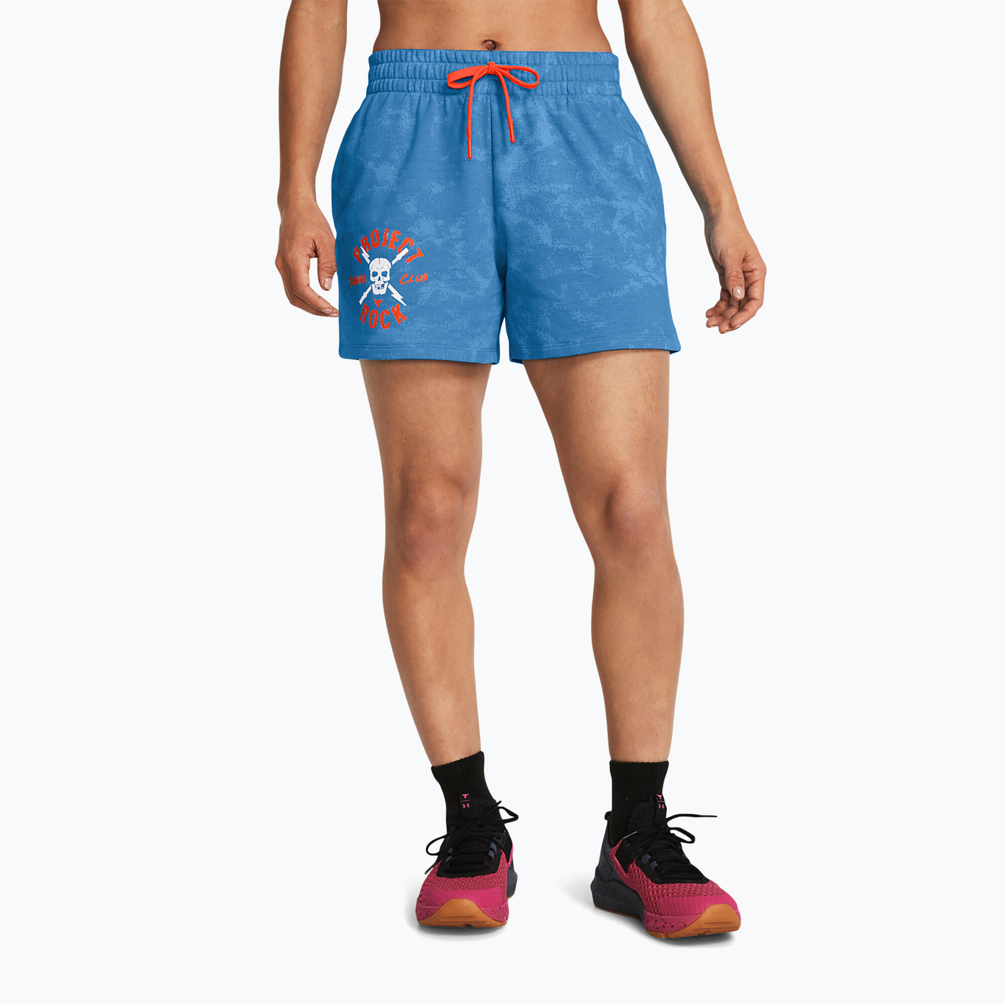 Short d'entraînement femme Project Rock Underground Terry Under Armour 5/5