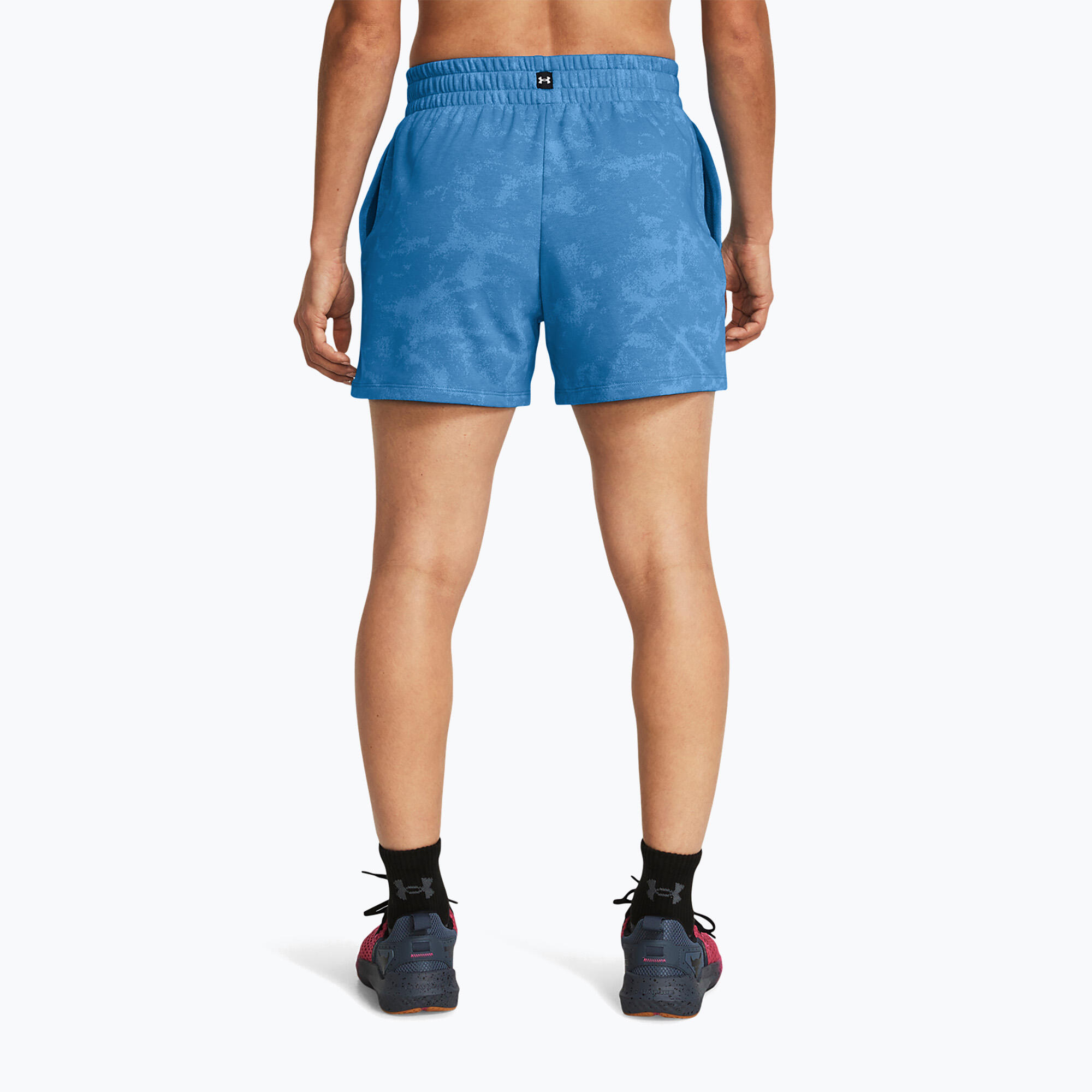 Short d'entraînement femme Project Rock Underground Terry Under Armour 3/5