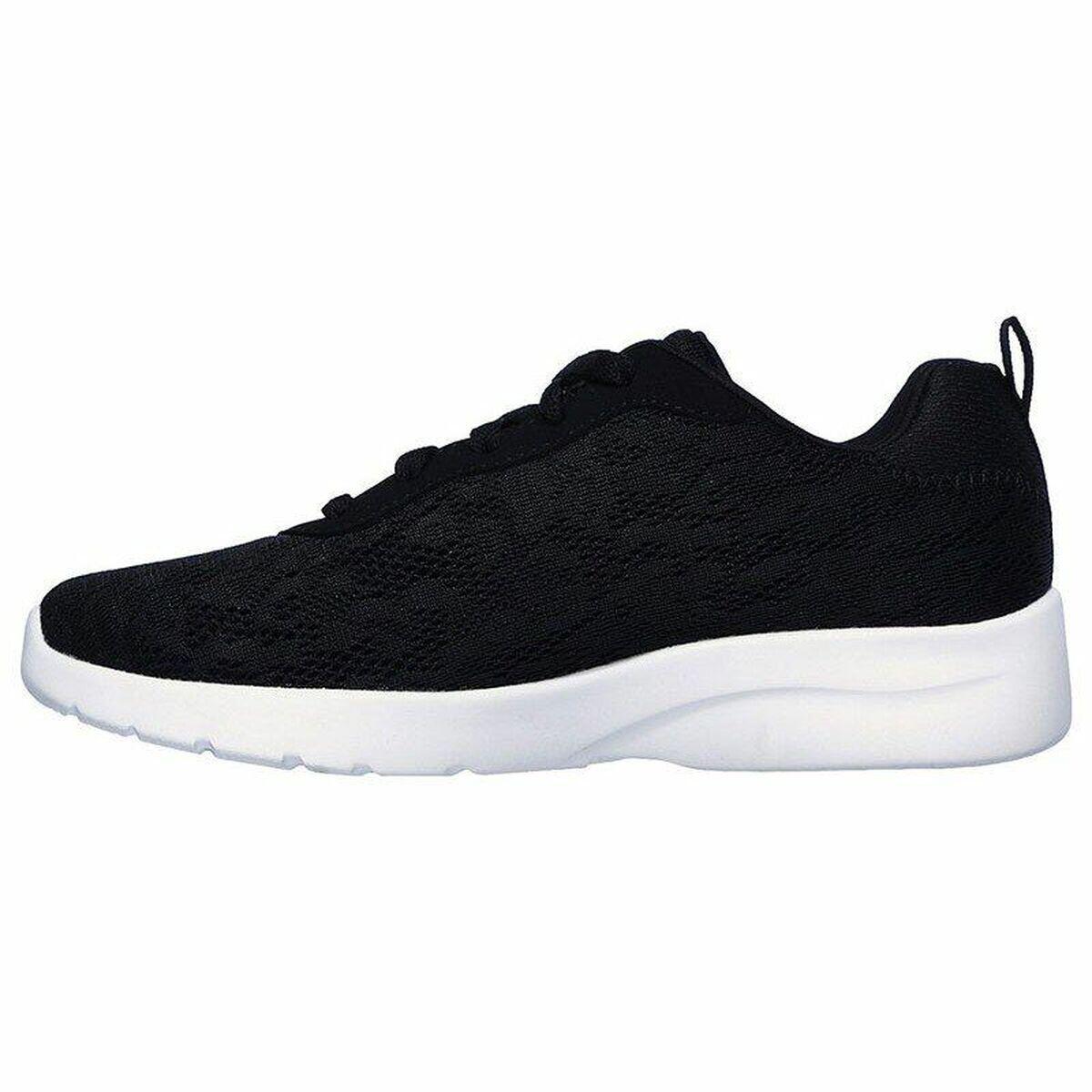 Sports Trainers for Women Skechers Floral Mesh Lace Up Black 3/5