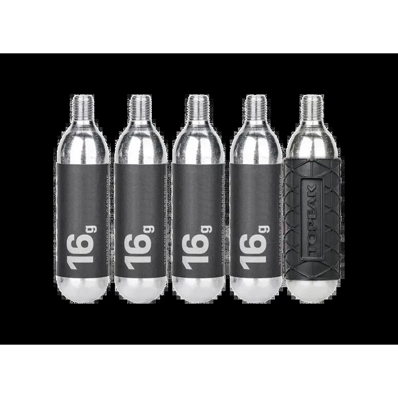 Topeak CO2 16G Threaded Cartridge with Sleeve 5Pcs