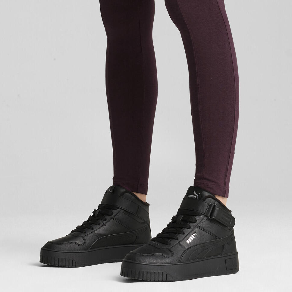 Damskie sneakersy Carina Street Mid WTR PUMA Black Silver Metallic