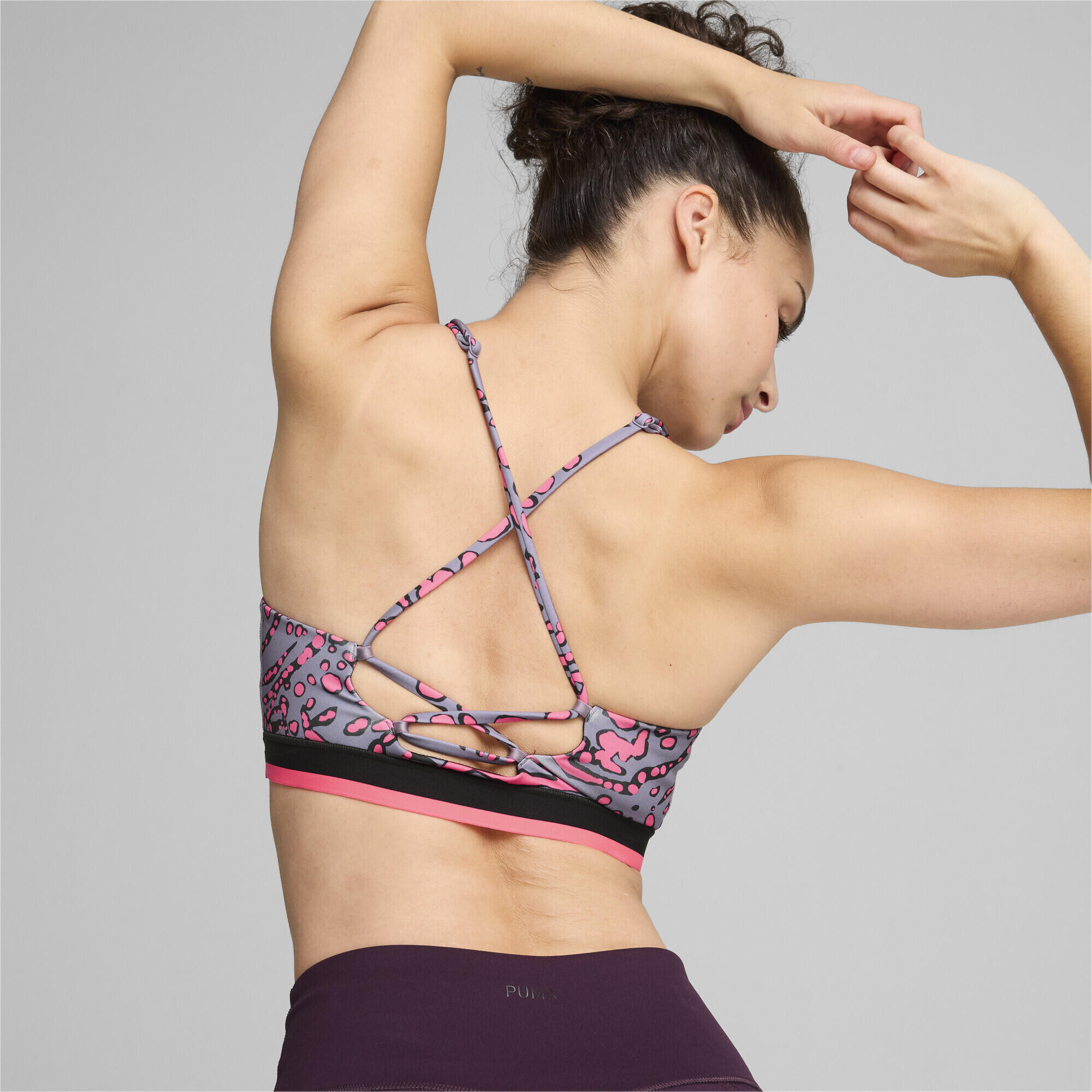 Brassière de training MOVE BRA Femme PUMA Sunset Glow Concept Aop Pink 4/7