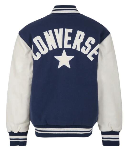 Chaqueta converse college varsity para niño - azul claro 3/3