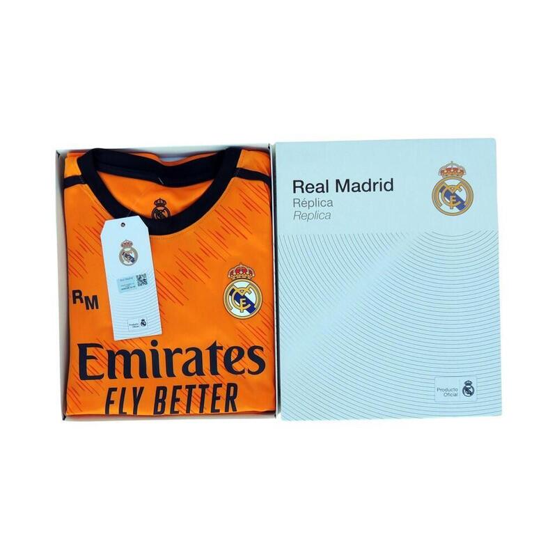 Conjunto Futbol Niños Real Madrid 2ª Equipación Réplica Oficial Bellingham 24/25