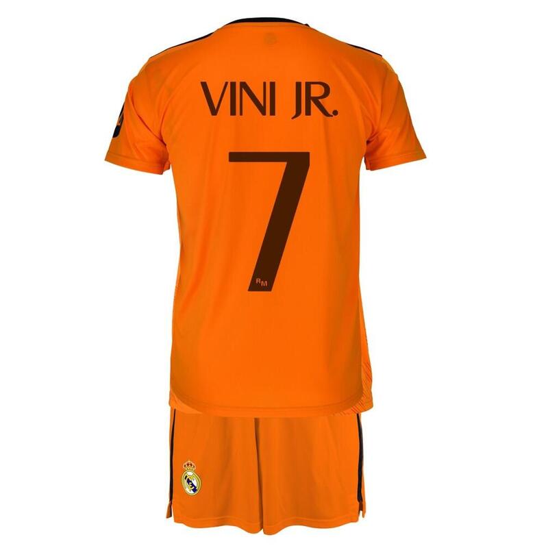 Conjunto Futbol Niños Real Madrid 2ª Equipación Réplica Oficial Vini JR. 24/25