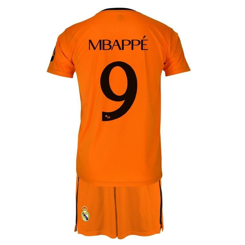 Conjunto Futbol Niños Real Madrid 2ª Equipación Réplica Oficial Mbappé 24/25