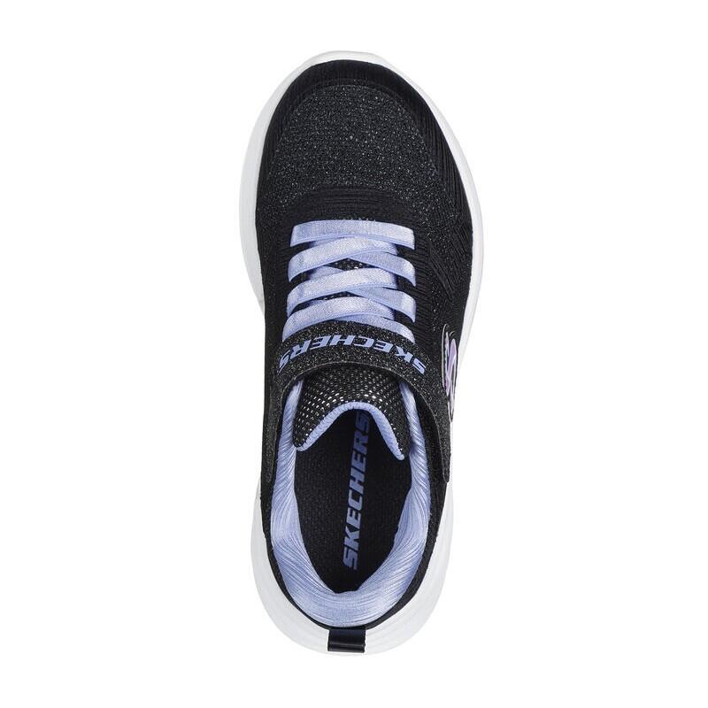 Zapatillas de Deporte Para Niños Skechers Wave 92 Negro con Brillo. Extracómodas