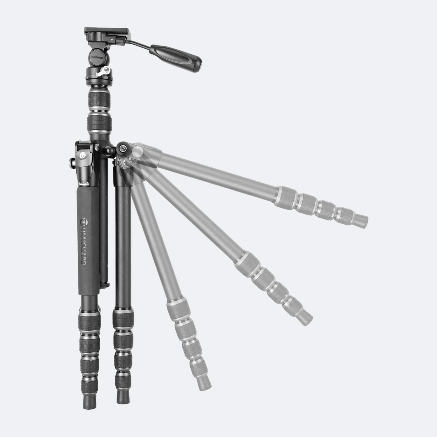 Treppiede da viaggio in alluminio con testa a 2 vie Vanguard Veo 3T 265HAP 3/7
