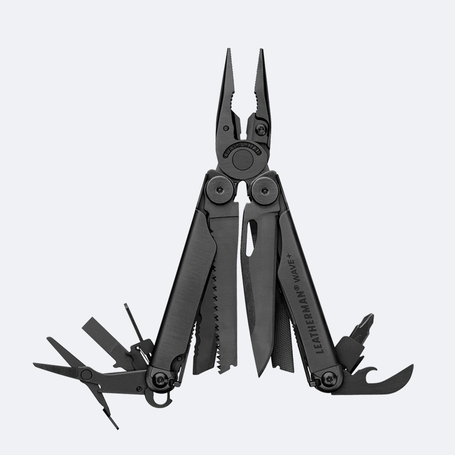 LEATHERMAN Leatherman multi-tool Wave, Plus, Schwarz, 18-Stück mit Hülle - Schwarz