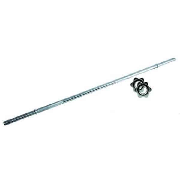NO BRAND Bilanciere 150 cm Dritto Cromato con Chiusura a Vite e Diametro 25 mm