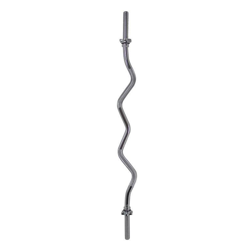 Bilanciere Sagomato 120 cm Chiusura a Vite Diametro 25 mm Curl Bar Screw Bar 2/4