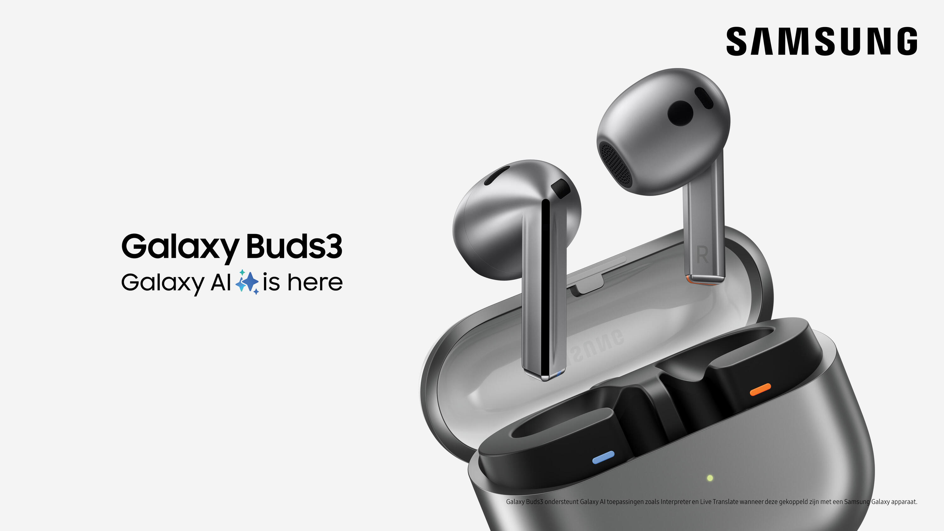 Galaxy Buds3 Draadloze oordopjes met Bluetooth - Silver 3/9