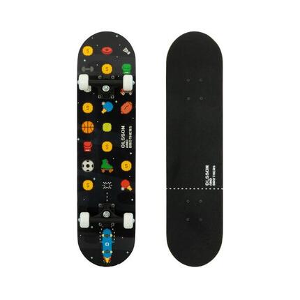 Skateboard OLSSON PIXEL roulements ABEC7, manche 5,25'', verre haute performance