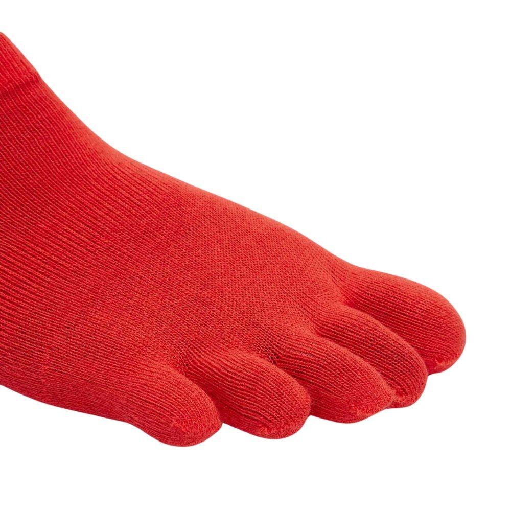 Meias 5TOE Athletic No Show Vermelhas corrida Unisex Vermelho VIBRAM 2/3