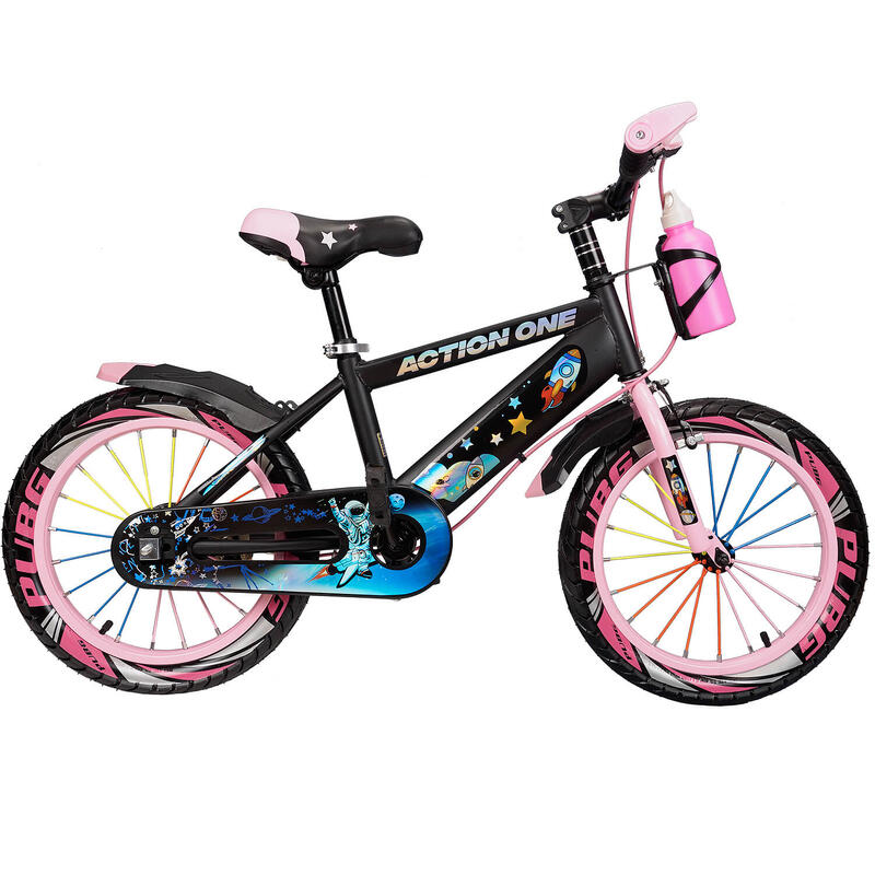 Bicicleta copii 3-5 ani cu set de chei cadou, Kiddo II, 12 inch,roz