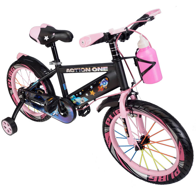 Bicicleta copii 3-5 ani cu set de chei cadou, Kiddo II, 12 inch,roz