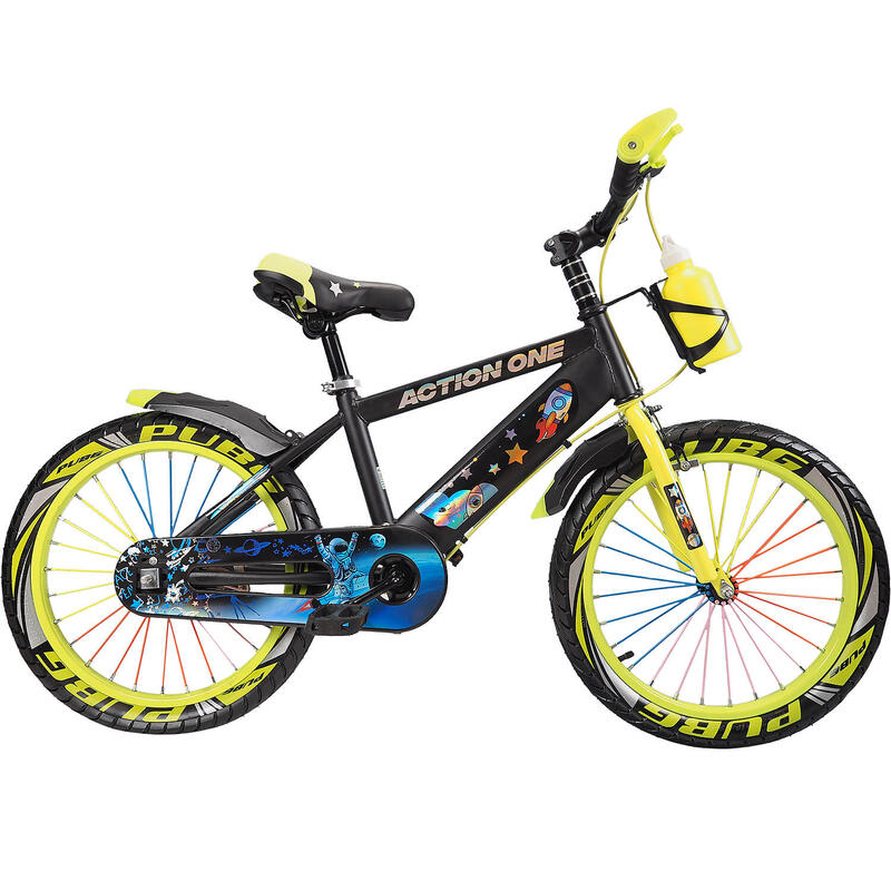 Bicicleta copii 3-5 ani cu set de chei cadou, Kiddo II, 12 inch,verde neon