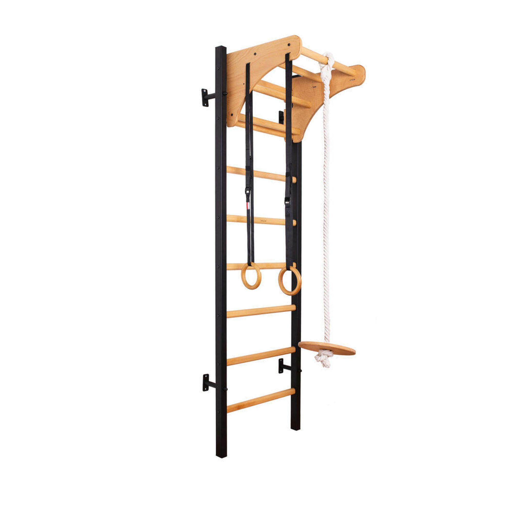 Espaldar de ginástica preto para crianças BenchK 211B + A076