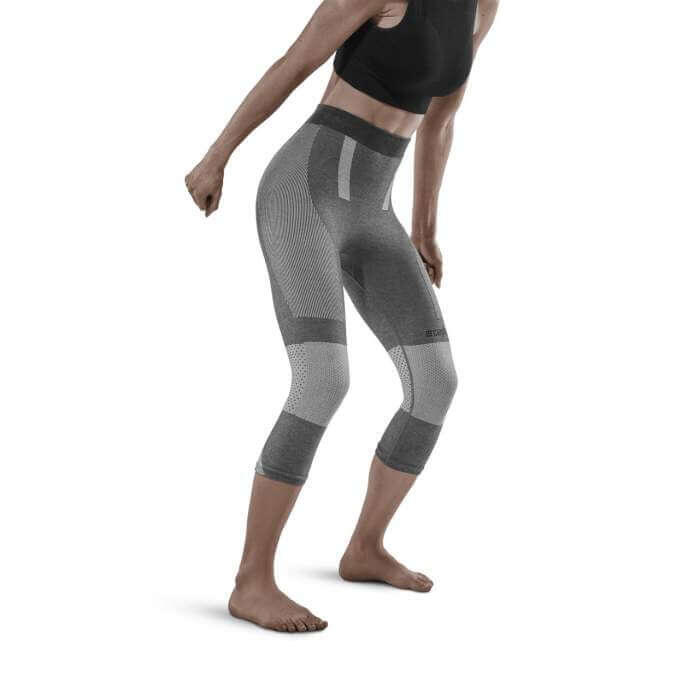 Zimowe legginsy sportowe 3/4 nogawki CEP damskie 3/3