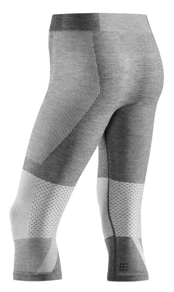 Zimowe legginsy sportowe 3/4 nogawki CEP męskie