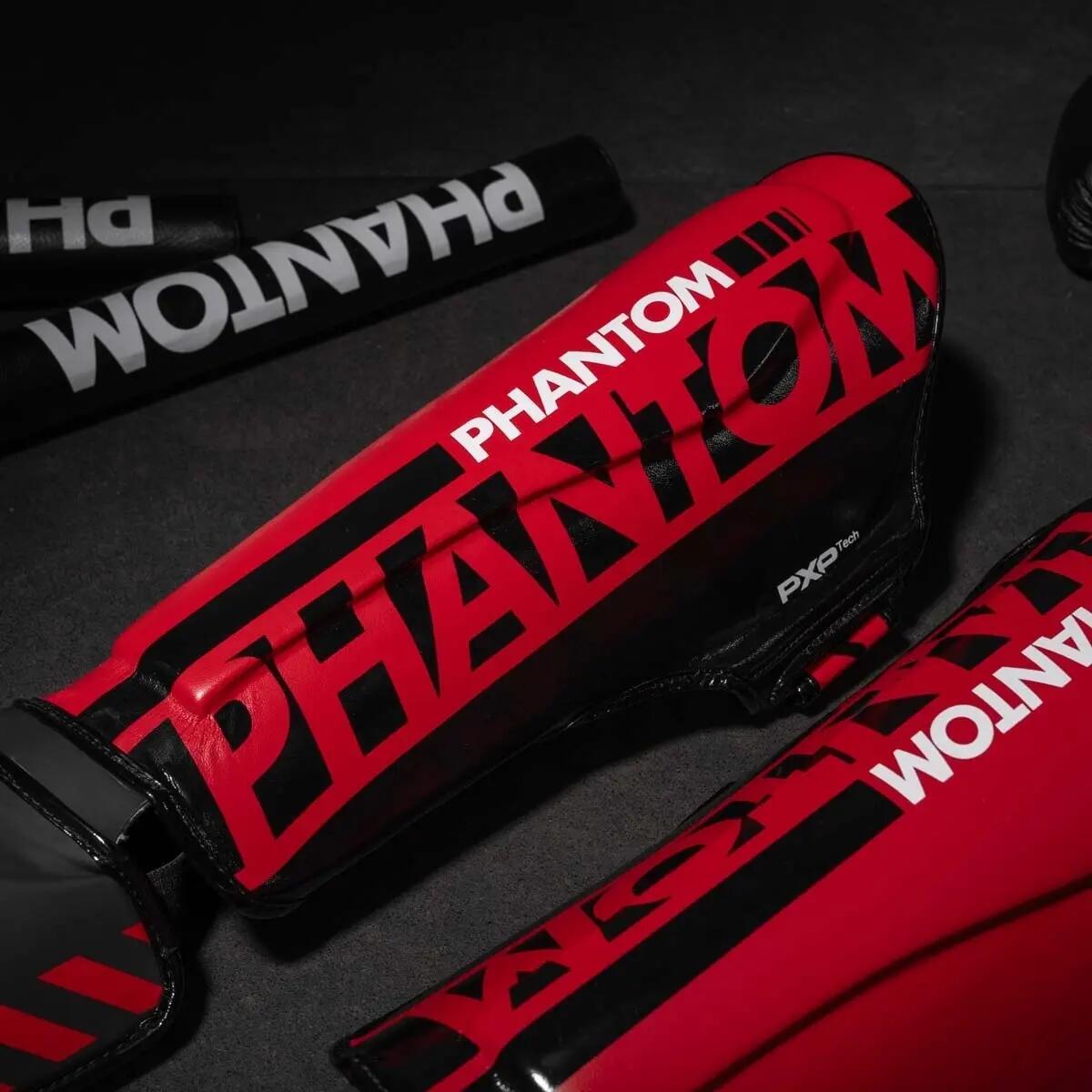 Protège-tibias Phantom APEX Striking – Rouge – S/M 4/4