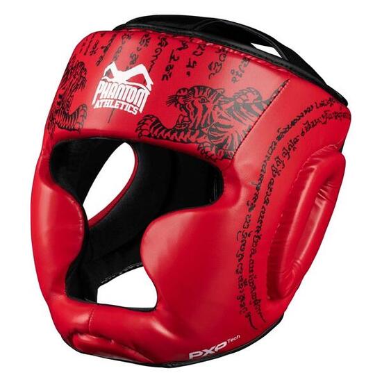 Casque de protection Muay Thai – Rouge – Taille unique
